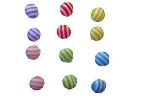 Wholesale lot: 6-8 pairs Fashion girls, womens, unisex rainbow striped round square moustache lips earrings, studs in box by Fat-catz-copy-catz (striped round earrings)