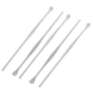 sourcing map 5 Pcs Silver Tone Metal Curette Ear Wax Remover Tool