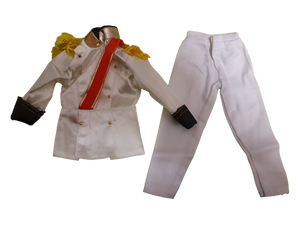 G.I. JOE KEN ACTION MAN DOLL CLOTHES 2 PIECE WHITE MILITARY JACKET & TROUSERS
