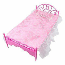 Load image into Gallery viewer, CUTE 12&quot; SINDY DOLL SIZED FURNITURE BED IN 2 COLOURS PINK OR PURPLE UK SELLER
