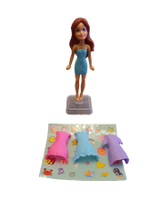 Load image into Gallery viewer, 4x Colourful Plastic Mini Dolls with Clothing Stand Party Bag Fillers Kids Toys
