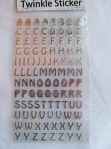 1x NUMBERS OR LETTERS GOLD/SILVER STICKERS CRAFT CARD MAKING 17cmx9cm UK SELLER