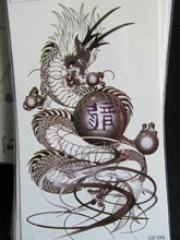 Load image into Gallery viewer, LARGE MENS BOYS ANGRY BLACK CHINESE DRAGON TEMPORARY TATTOOS MANY DESIGNS UKSELL
