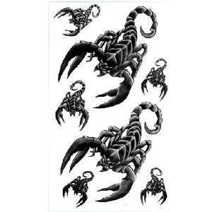 Various Designs Mens Boys Large Black Stars Chinese Dragon Celtic Temporary Tattoo Parties Gift Bags - by Fat-Catz-copy-catz (Scorpions B16)