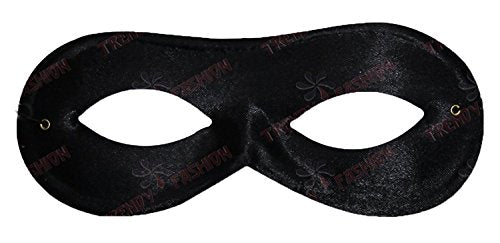 Zorro Black Sateen Bandit Cat Masquerade Fancy Dress Party Unisex Eye Mask