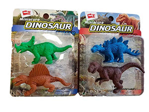 Fat-catz-copy-catz 1x Set of 2 cute 3D dinosaur prehistoric T-Rex Triscratops Stegosaurus novelty erasers