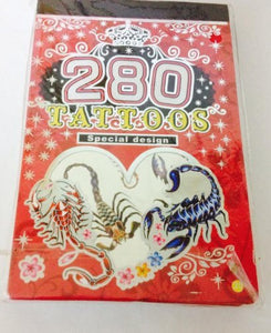 Tattoo Book: 280 Special Design Temporary Tattoos-Scorpions