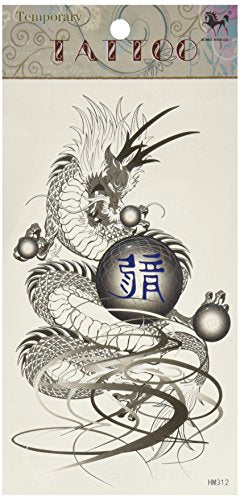 King Horse tattoo sticker waterproof men and women fashion sexy black dragon tattoo