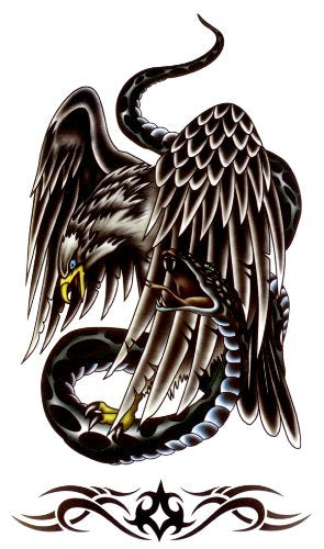 Tattoo Stickers - Motive: Eagle and Snake